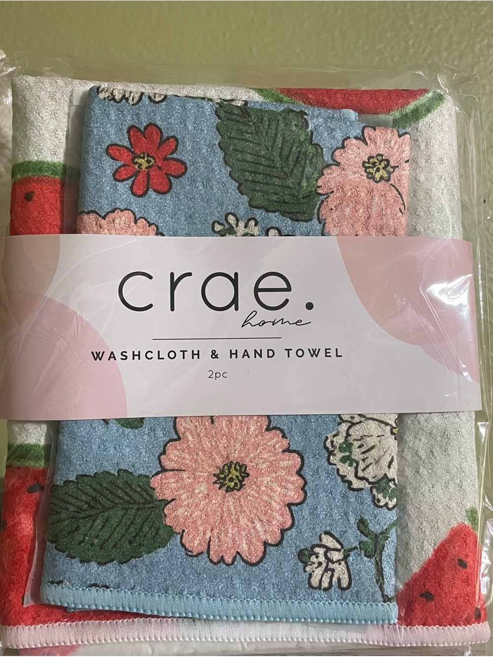 Crae Home washcloth and hand towel set